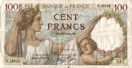 BILLET 100 FRANCS SULLY 1941 - 100 F 1939-1942 ''Sully''