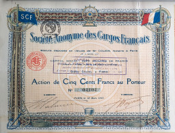 Société Anonyme Des Cargos Français - Paris - 1919 - Trasporti