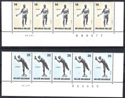 COB 2400/2401 ** - Sculptures Belges Du XIXe Siècle - Coin Datés - Voir Scan - Hoekdatums