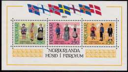 Färöer, 1983,  90/92 Block 1,  MNH **, „Haus Des Nordens“, - Färöer Inseln