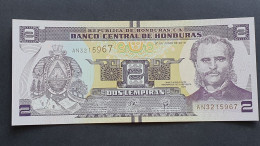 Billete De Banco De HONDURAS - 2 Lempira, 2019  Sin Cursar - Honduras