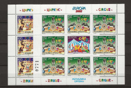 2002 MNH Bosnia Serbian Post Sheets Postfris** - 2002