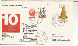 ALEMANIA PRIMER VUELO MUNCHEN BEOGRAD 1977 LUFTHANSA - First Flight Covers