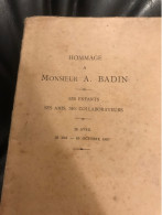 BARENTIN - Hommage à M.Auguste BADIN - Rare Publication 1897-1898 - Normandie