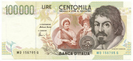 100000 LIRE BANCA D'ITALIA CARAVAGGIO II TIPO LETTERA D 20/02/1997 SUP - Altri & Non Classificati