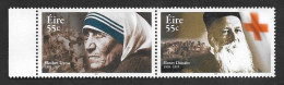 SD)2010 IRELAND HUMANITARIAN CHARACTERS, MOTHER TERESA, 1910-1997 & HENRY DUNANT, 1828-1910, PAR MNH - Other & Unclassified