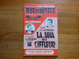 RUE DU MUSETTE ( ANDRE VERCHUREN ) LA JAVA DU SIFFLEUR ( JO LEFEBVRE ) - Altri & Non Classificati