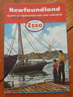 Carte Routière ESSO Neuwfoundland Labrador St John's Harbour Esso Map Library Canada 1953 Illustration Whitaker - Strassenkarten