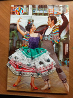 Carte Postale Brodée Danseurs Espagne Non écrite - Sammlungen & Sammellose