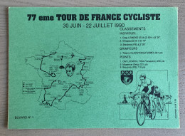 Buvard 77ème Tour De France 30 Juin -22 Juillet 1990 - Sports