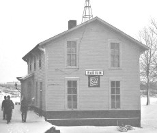 Radium Minnesota Railroad Depot Station 1950 USA Gare Dépôt Ferroviaire (Photo) - Lieux