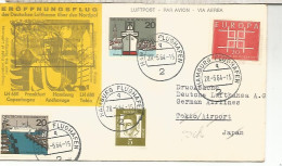 ALEMANIA PRIMER VUELO HAMBURG TOKYO JAPON 1964 LUFTHANSA - First Flight Covers