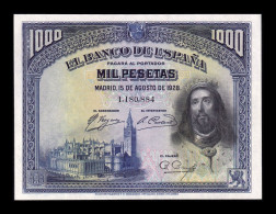 España Spain 1000 Pesetas San Fernando 1928 Pick 78 Sc Unc - 1000 Pesetas