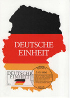 Germany Deutschland 1990 Maximum Card, Deutsche Einheit, German Unity, Canceled In Bonn - 1981-2000