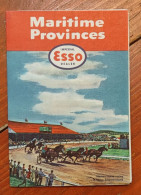 Carte Routière ESSO Maritime Provinces Harness Horse Racing In Prince Edward Island Course Chevaux 1955 Canada Whitaker - Strassenkarten