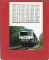 CALENDRIER  1980---SNCF--Autorail Spécial C.O.P.E.F.--voir 2 Scans - Petit Format : 1971-80