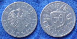 AUSTRIA - 50 Groschen 1947 KM# 2870 Republic Post-WWII Decimal Coinage (1947) - Edelweiss Coins - Autriche