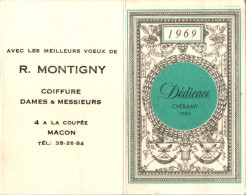 Calendrier De Poche 1969 Parfum Dédicace Cheramy à Paris En TB.Etat - Tamaño Pequeño : 1961-70