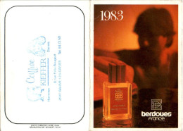 Calendrier De Poche 1983 Parfum Berdoues Pour Homme En B.Etat - Tamaño Pequeño : 1981-90