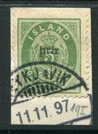 ICELAND 1897 3a. On 5a. Surcharge Type I Word Only Used On Piece.  Michel 19 B I - Gebruikt