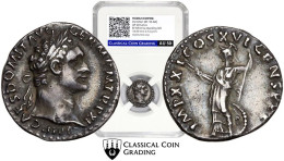 CCG AU50 Domitian (81-96 AD), Rome, 91-92 AD, AR Denarius - Les Flaviens (69 à 96)