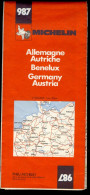 Carte Routière N° 987 Du Pneu Michelin - Allemagne Benelux Autriche- 11,5 X 25 Cm  - 1982 - Strassenkarten