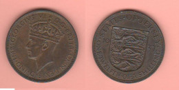 Jersey 1/12 Shilling 1937 King Georgius VI° Bronze Coin     ∇ 20 - Jersey