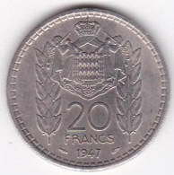 Monaco. 20 Francs 1947. Louis II, En Cupronickel - 1922-1949 Louis II.