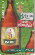 TARJETA DE MEXICO DE CERVEZA INDIO BOTELLA (BEER) - Lebensmittel