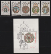 M 511) CSSR 1978 Mi# 2451-2455 **, Bl 35 O Ersttag: Astronomische Uhr Turmuhr Prag Altstadt - Clocks