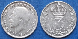 UK - Silver 3 Pence 1918 KM# 813 George V (1910-1936) - Edelweiss Coins - Altri & Non Classificati