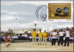 France 2012 Y&T 4684 Sur Carte Maximum. Championnat Du Monde De Pétanque - Boule/Pétanque