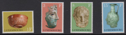 G 466) Luxemburg 1974 Mi# 842-845 **: Archäologie; Schüssel, Maske, Kopf, Flasche - Mythologie