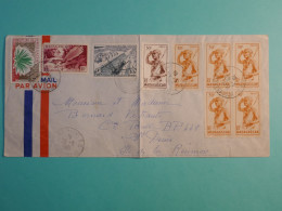 DH21  MADAGASCAR   BELLE LETTRE  1961 TANANA A  ST DENIS REUNION FRANCE+BLOC  DE TP++AFF. INTERESSANT++++ - Covers & Documents