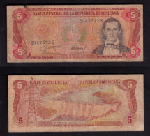 REPUBBLICA DOMINICANA 5 PESOS ORO 1987 PIK 118C MB - Repubblica Dominicana