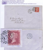 Great Britain Yorkshire 1859 1d Red Plate 61 EF Used On St. Olave's Marygate Voters List YORK/930 To Northallerton - Storia Postale