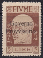 Fiume 1921 Sc 146 Sa 162 MH* - Fiume