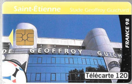 CARTE-PUCE-PUBLIC-F880-120U-GEM2-ST ETIENNE-STADE DE FOOT-ST ETIENNE-STADE -V° Série B84466008-Utilisé-TBE - 1998