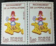 2202a ** Sans Le Chiffre '7' Sur La Corse Tenant à Normal Cote 15€ - Unused Stamps