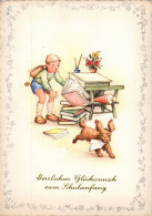 G9844 - Glückwunschkarte Schulanfang - Junge Hund Dog Zuckertüte - Verlag EAS Schwertfeger - Children's School Start