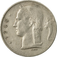 Monnaie, Belgique, Franc, 1960, TB+, Copper-nickel, KM:143.1 - 1 Franc