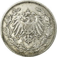 Monnaie, GERMANY - EMPIRE, 1/2 Mark, 1905, Munich, TB, Argent, KM:17 - 1/2 Mark