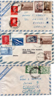 ARGENTINA 1957/58 - 5 Airmail Cover Posted To Samos Greece - Storia Postale