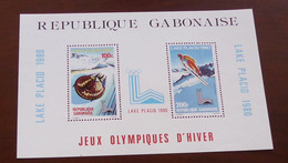 GABON - 1979 - Bloc Feuillet BF N°YT. 34 - Olympics / Lake Placid - Neuf Luxe ** / MNH / Postfrisch - Hiver 1980: Lake Placid