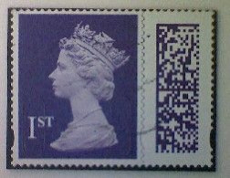 Great Britain, Scott MH501, Used (o), 2022 Machin, Queen Elizabeth II, 1st, Violet - Machins