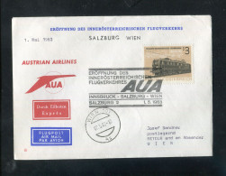 "OESTERREICH" 1963, AUA-Erstflugbrief "Innsbruck-Wien" (7363) - Erst- U. Sonderflugbriefe