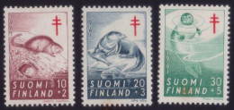 FINLAND 1961 Animals Semi-Postals Sc#B160-B162 MH @S662 - Ongebruikt