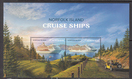 2018 Norfolk Island Cruise Ships Souvenir Sheet MNH - Norfolk Island