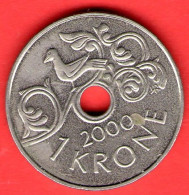 Norvegia - Norway - Norge - 2000 - 1 Krone - QFDC/aUNC - Come Da Foto - Noorwegen