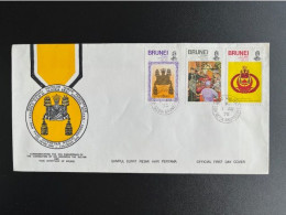 BRUNEI 1978 FDC 10TH ANNIVERSARY CORONATION 01-08-1978 - Brunei (...-1984)